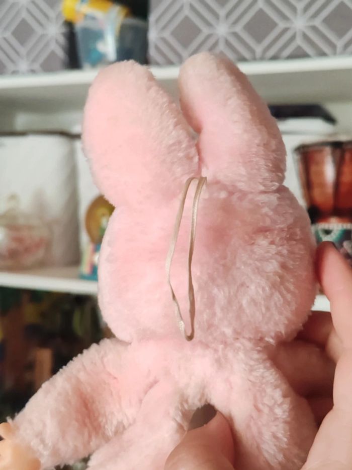 Lapin rose style monchhichi vintage bunny - photo numéro 5