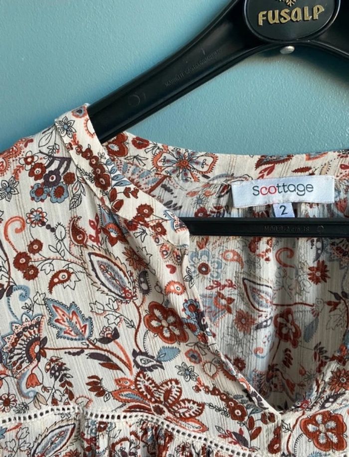 Chemisier blouse légère fleurie - photo numéro 2
