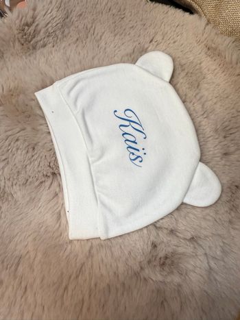 Bonnet de naissance avec prénom