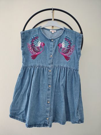 6 ans robe en jean brodée dpam du pareil au même 
