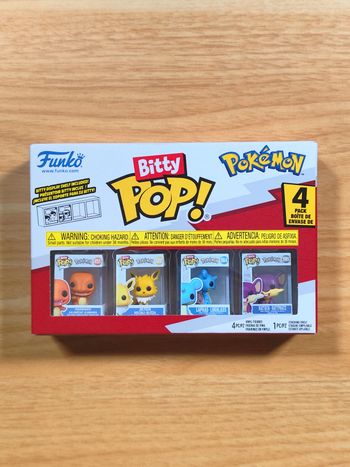 Boîte Funko Bitty Pop! Pokémon - Pack de 4 Figurines (Salamèche, Voltali...)