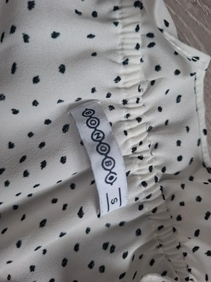 Blouse bonobo blanche a pois - photo numéro 4