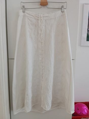 Jupe longue en coton boutonnée taille L