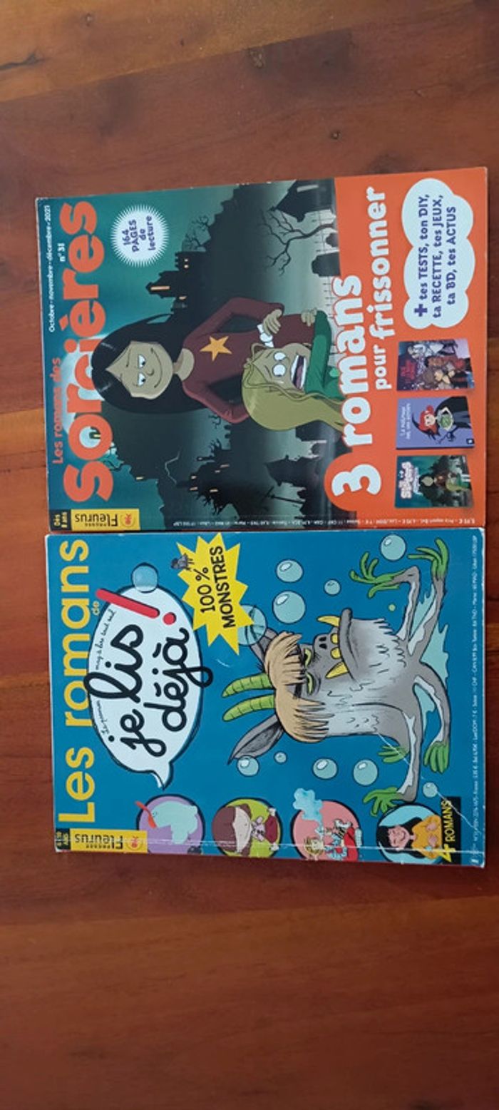 Lot de deux livres magazines Les romans