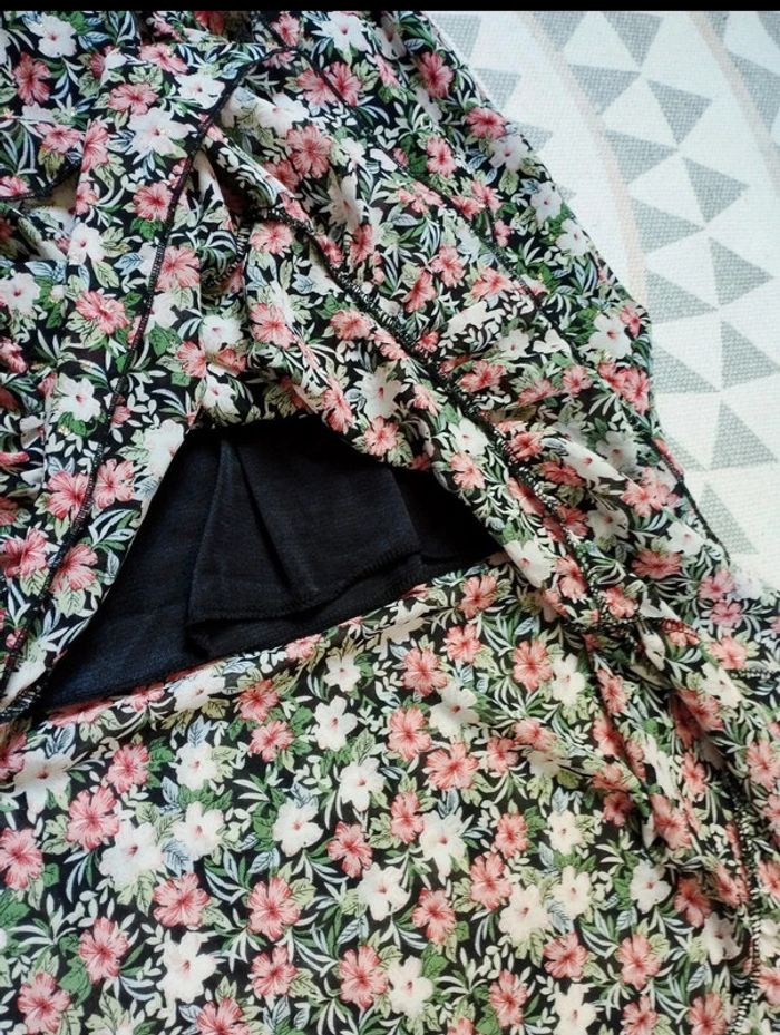 Robe longue fleurie - Flamant Rose - S - Parfait État - photo numéro 10