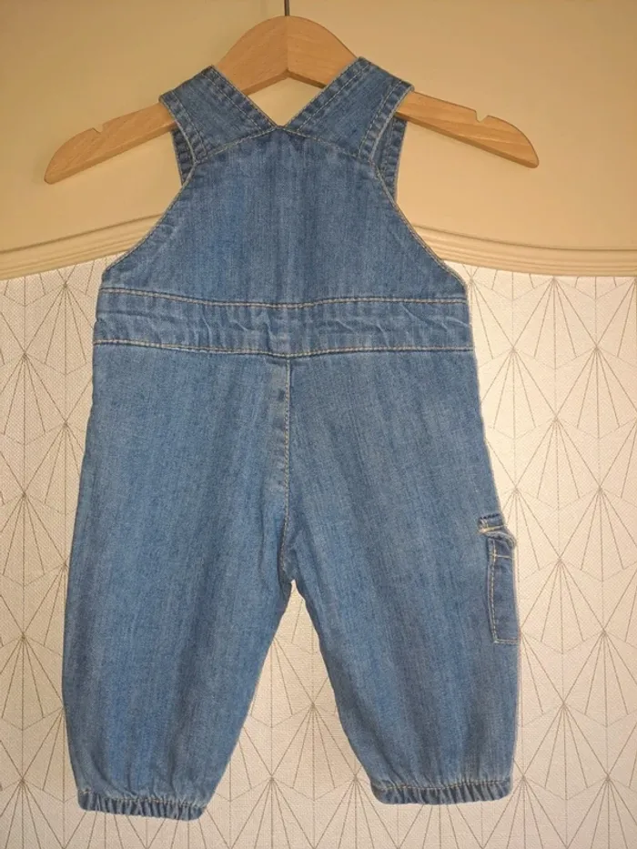 Salopette jean bébé garçon brioche 1 mois comme neuve - photo numéro 7