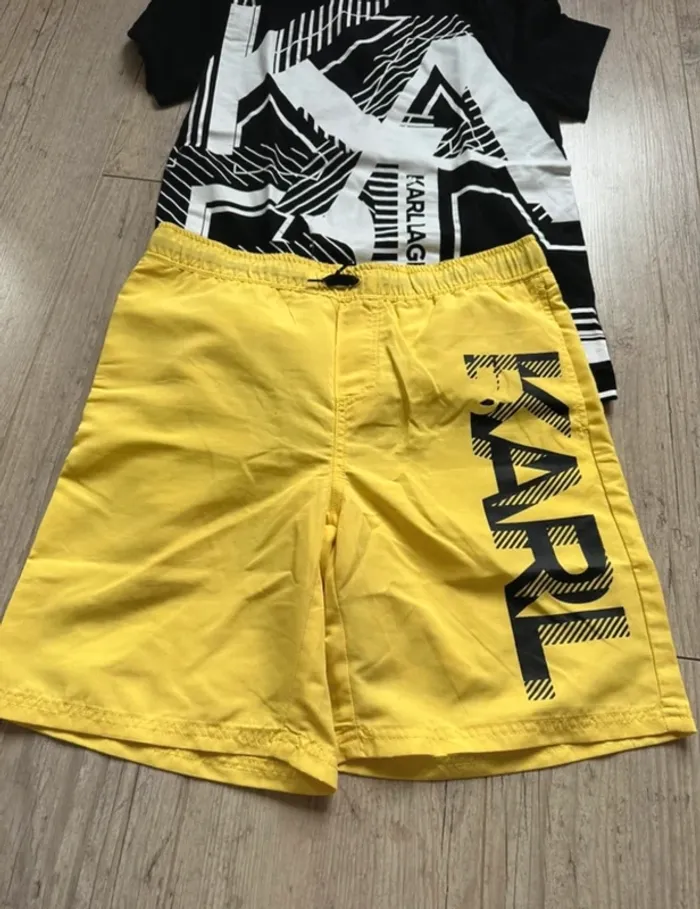 Ensemble garçon short t shirt karl lagerfeld - photo numéro 2