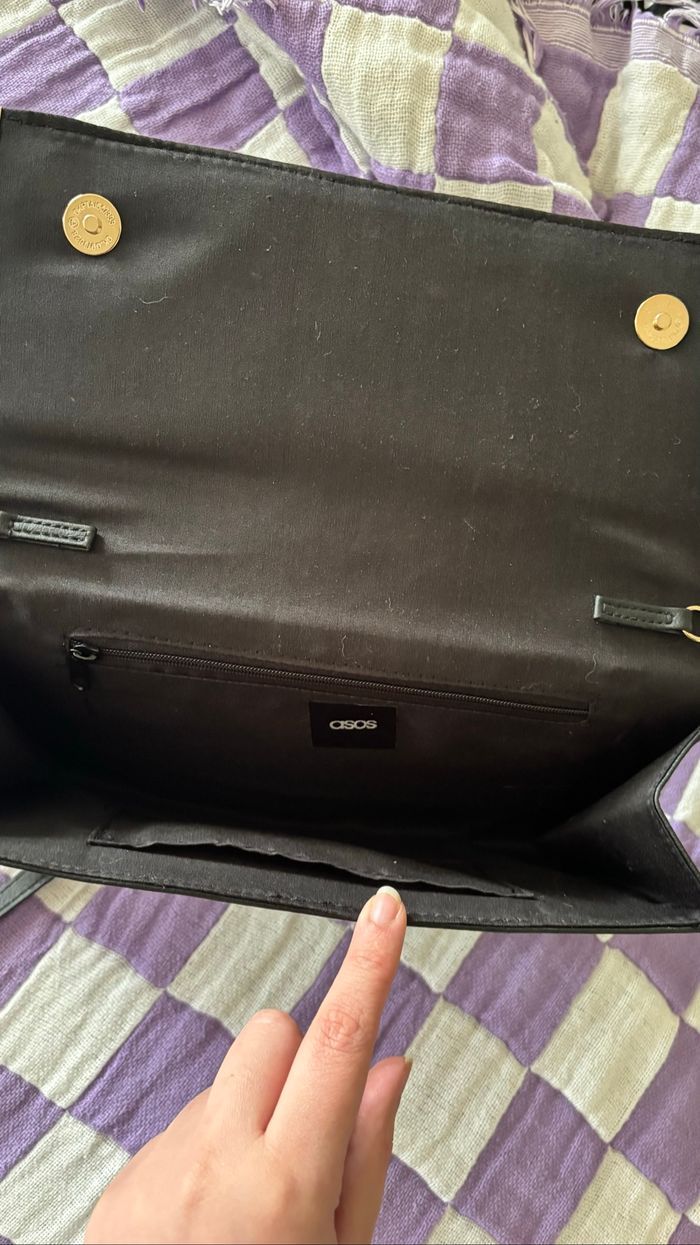 Petit sac à main noir doré et motif serpent - photo numéro 4