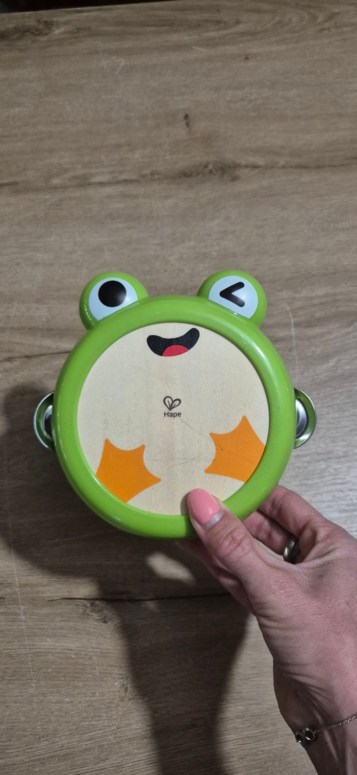 Tambourin grenouille en bois - photo numéro 3