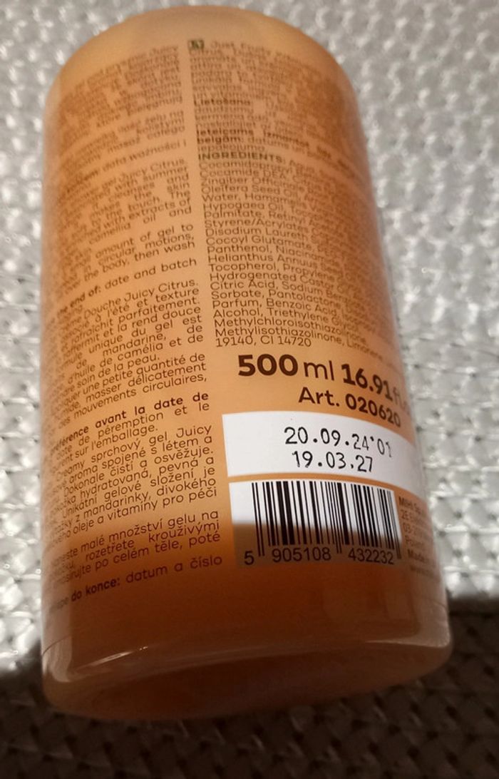 🥰 Gel douche mandarine 🍊 500ml acheté chez Mihi - photo numéro 3