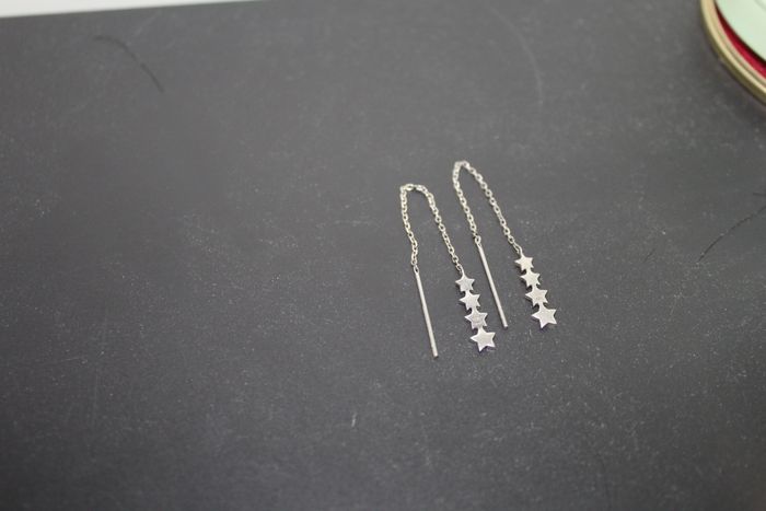 Boucles d'oreilles pendantes argent