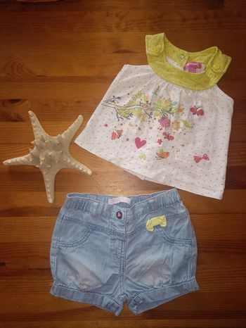 Ensemble short et top 12 mois