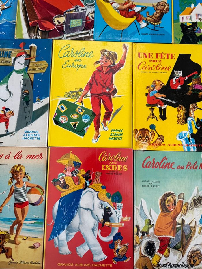 Lot de 13 livres Caroline anciens TBE - Grands albums Hachette Pierre Probst couleurs - photo numéro 6