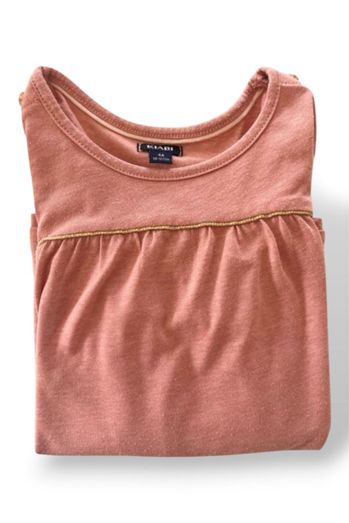 T-shirt, haut manches longues / fille / 4ans / 102cm / rose poudré/ Kiabi - photo numéro 5
