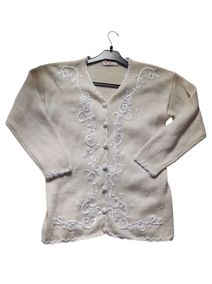 Cardigan vintage brodée taille unique