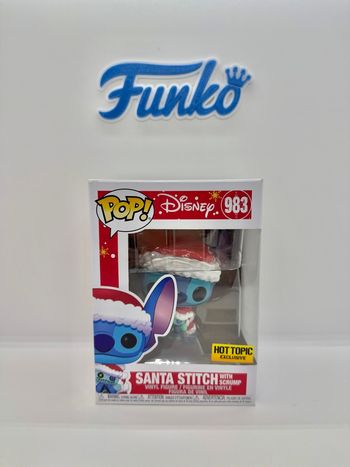 Funko Pop Disney Santa Stitch With Scrump 983 Hot Topic 🇺🇸 