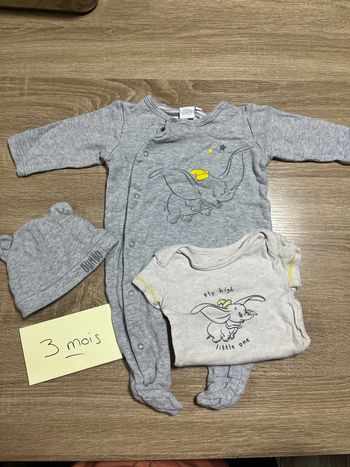 Ensemble bodies pyjama bonnet Dumbo