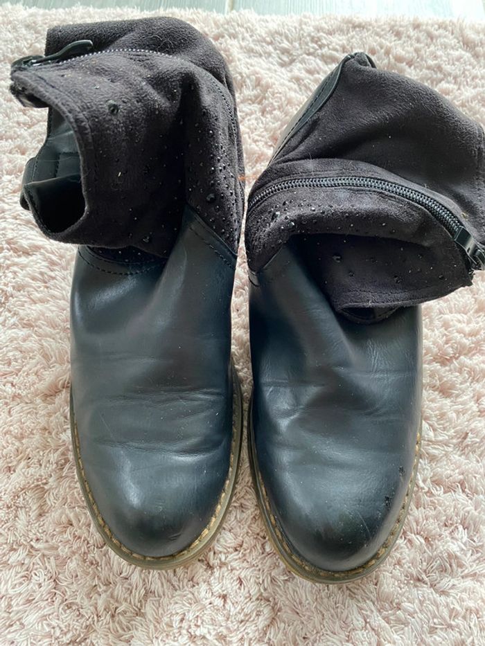 Bottines fourré noir pailletée taille 37