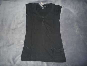 TEE SHIRT MC NOIR FILLE "CAPRICE DE FILLE BY LA HALLE " - 10 ANS - n°05