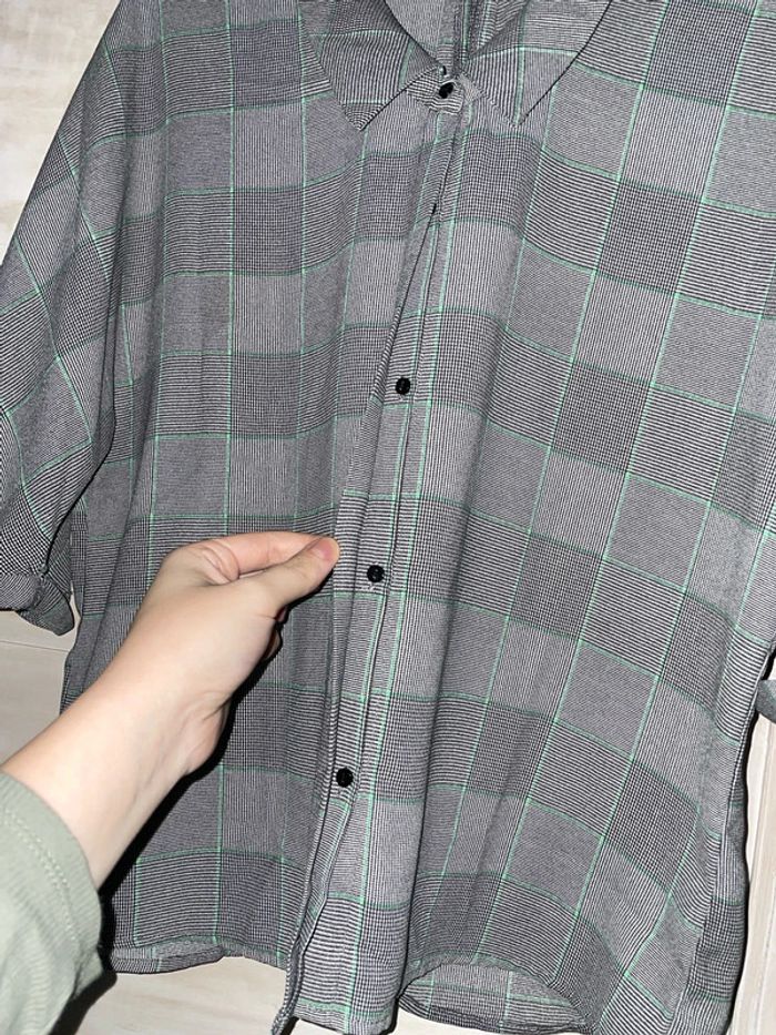 Chemisier gris à carreaux Mango - photo numéro 5