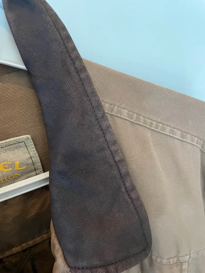 Manteau veste Camel beige homme vintage - photo numéro 3