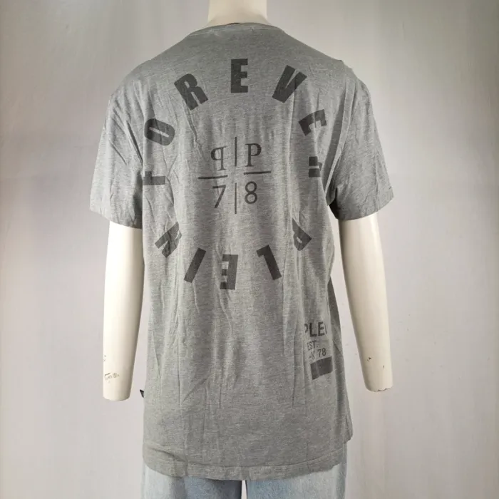 tshirt philipp plein vintage crâne gris coton L - photo numéro 4