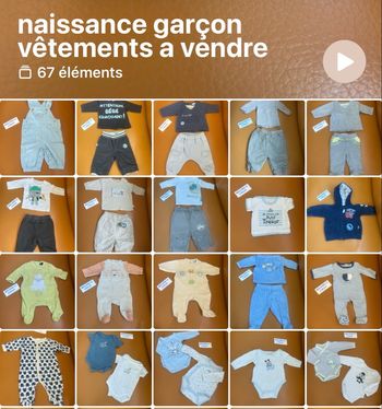 Lot vêtements naissance garçon