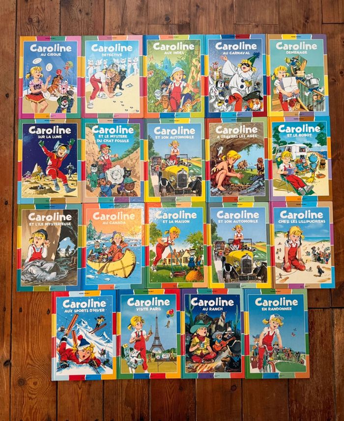 TBE - Bords couleurs damiers Lot de 19 livres Caroline bd albums Pierre Probst