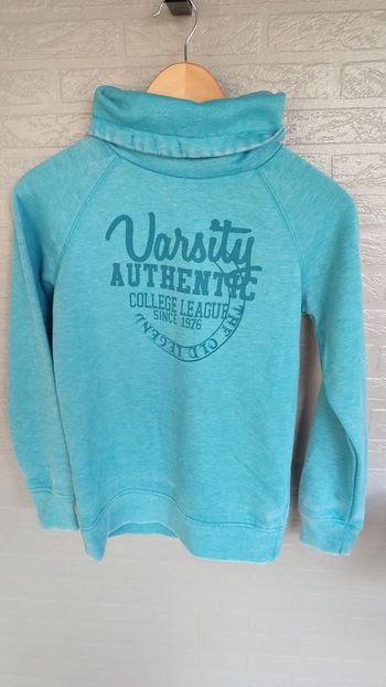 Sweat a col t 12 ans turquoise 