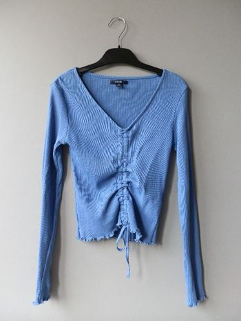 Tee shirt maille côtelée