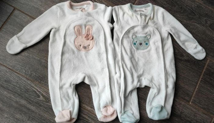 Pyjamas fille et garçon 1 mois - photo numéro 4