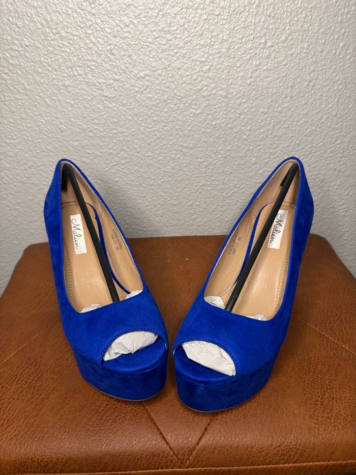 Escarpin compensés bleu - Malien - photo numéro 5