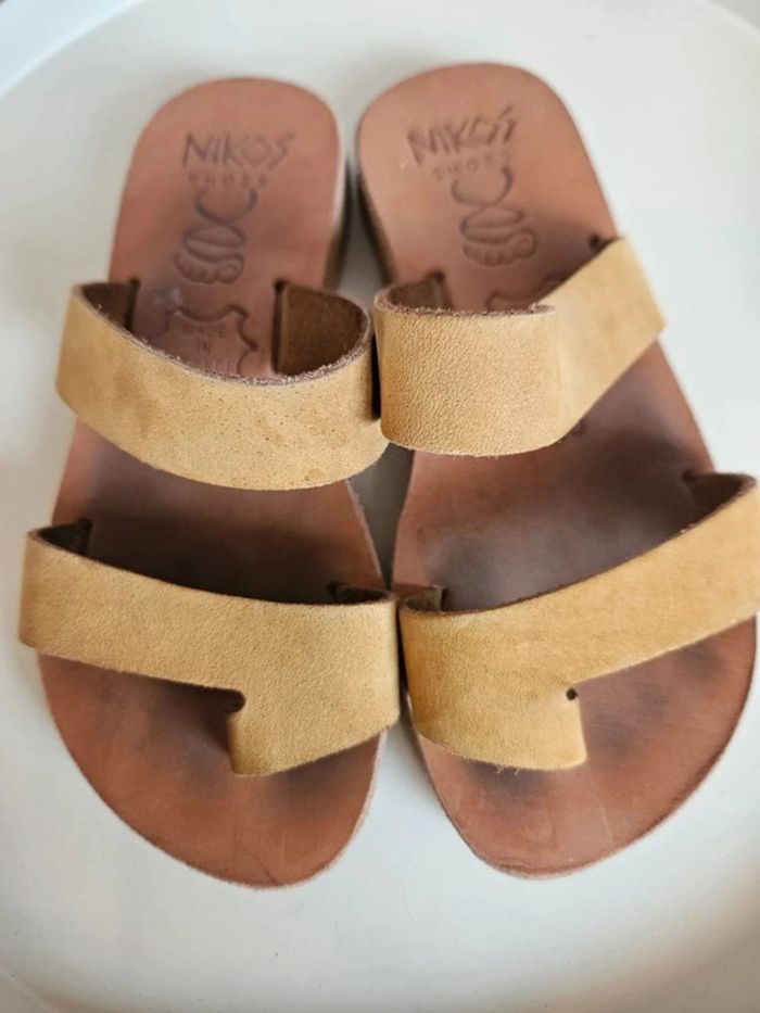 Mules Cuir Nikos Shies Pointure 28 🩴 - photo numéro 2