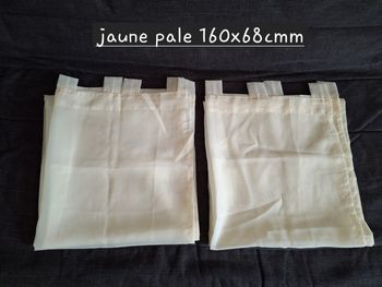 Voilage jaune clair 160x50