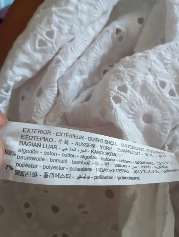 Robe blanche Zara broderie anglaise taille L - photo numéro 7