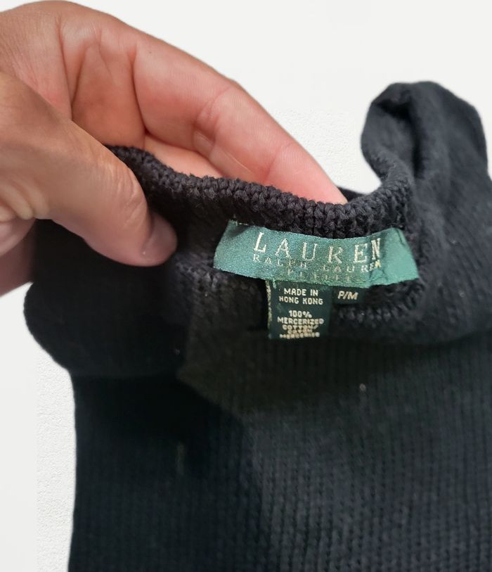 🖤 Pull femme Ralph Lauren – Noir – Manches 3/4 – 100 % coton – Taille M - photo numéro 6