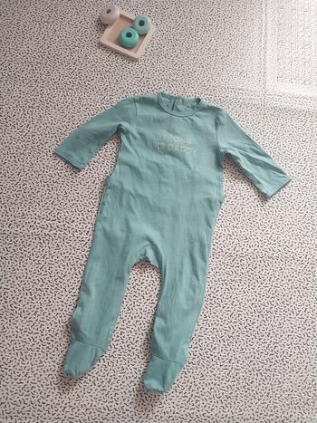 Pyjama KIABI 9 mois “Strong like Daddy” 💚