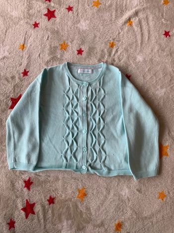 Gilet Manches Longues Obaïbi Bleu Turquoise 18M