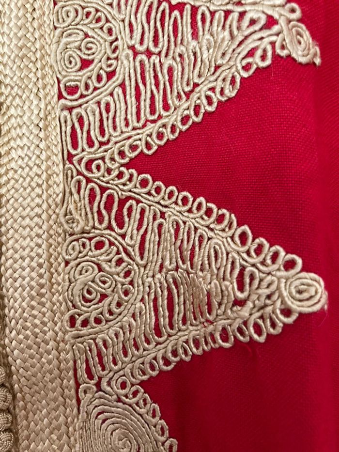 Ensemble marocain rouge haut + pantalon taille 40 - photo numéro 4