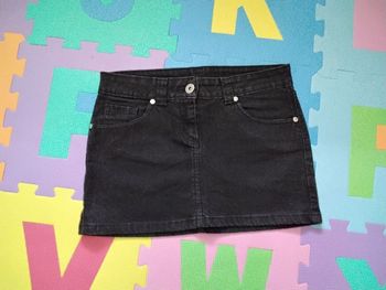 Jupe courte noire en jean taille 36
