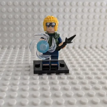 Figurine Naruto : Minato Namikaze avec Kunai et Rasengan, style lego