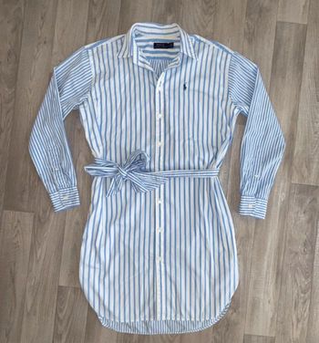Ralph Lauren robe-chemise en coton rayé. Neuve. Taille 6US.