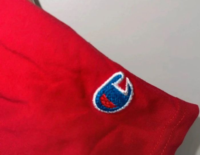 T-shirt Champion x Supreme rouge - photo numéro 3