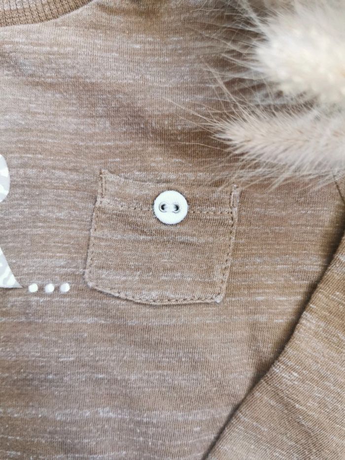 🌺Haut manches longues marron grhhh 9mois - photo numéro 5