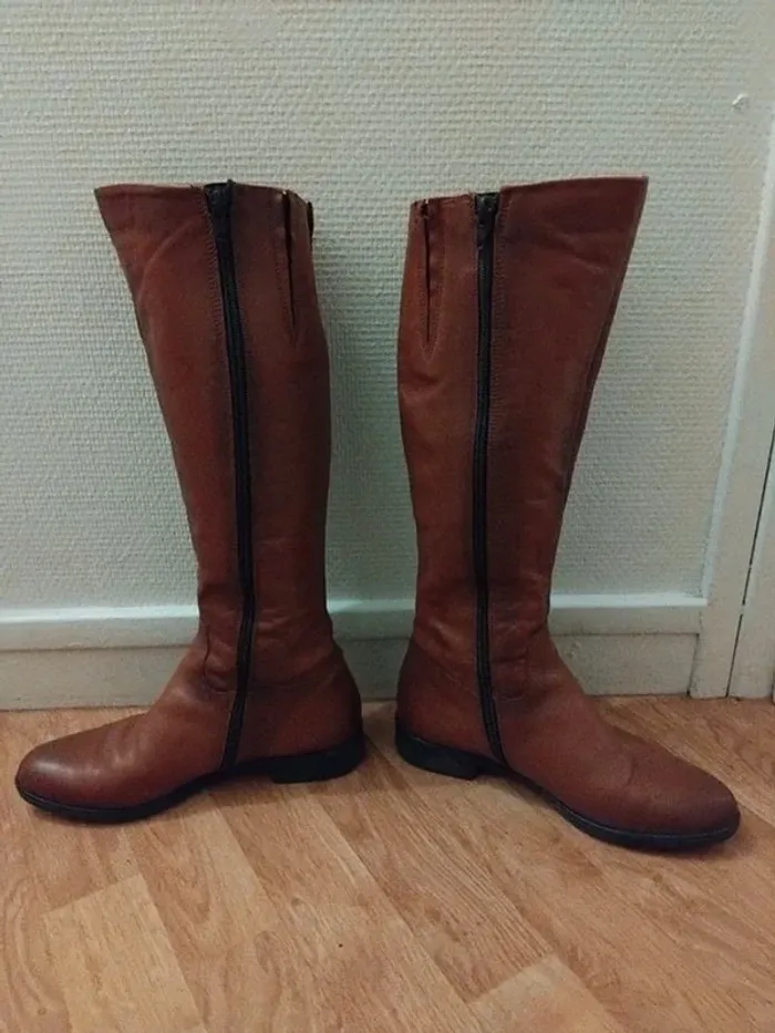 Bottes 👢 femme en vrai cuir 38 - photo numéro 6