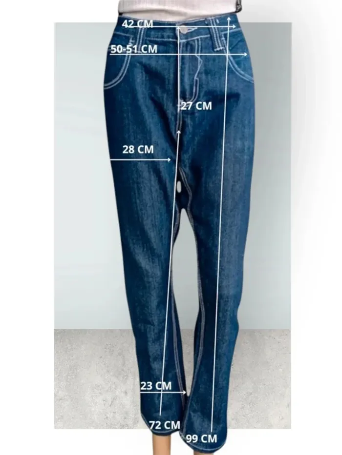 Jean Raw Blue ,coupe droite jambe large ,taille haute ,extensible - photo numéro 11