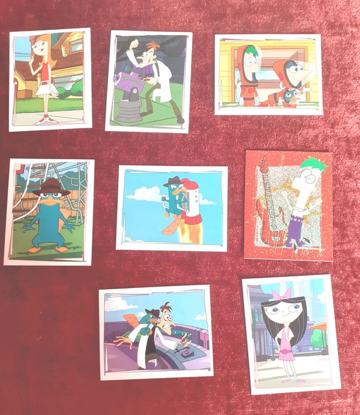 lot d'images stickers phineas & ferb