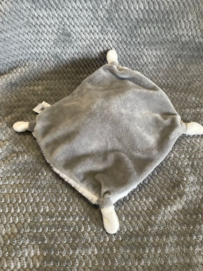 Doudou plat gris blanc panda BN0459 Mon P’tit Panda Baby Nat’ Babynat’ - photo numéro 2