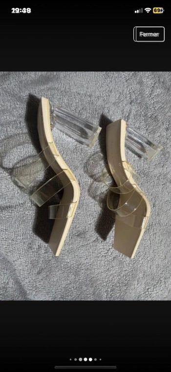 Chaussures transparentes  à talons hauts taille 38 Bershka