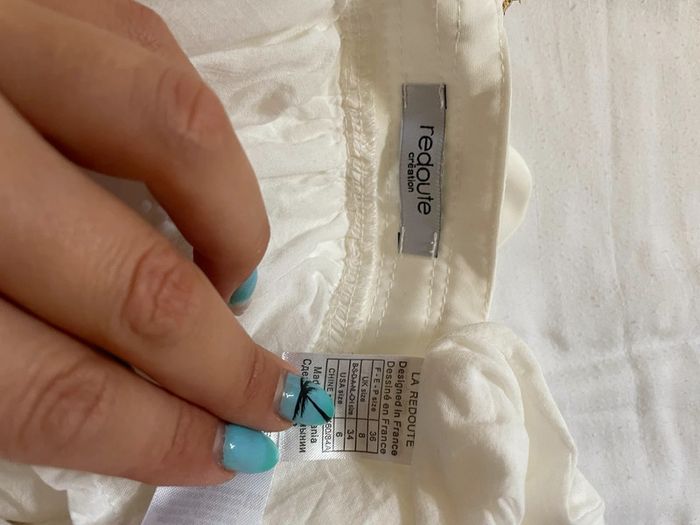 Robe blanche bords dorés la redoute - photo numéro 4